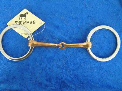 5\" Copper Mouth Loose Oring O Ring Snaffle Bit by Showman